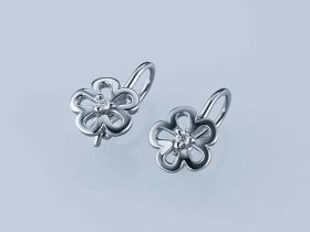 Серьги из серебра с бриллиантами э0601сг04210526