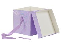 Коробка складная подарочная MESHU "Crystals", 15*15*15 см, с лентой, отд.фольгой