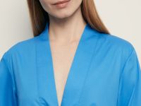 Платье А-силуэта с воротником-стойкой