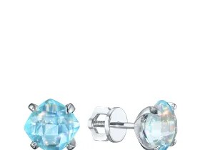 Пусеты из серебра с топазами э0609пс11250370