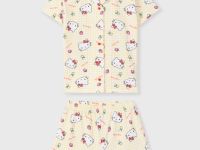 Жёлтая пижама с принтом Hello Kitty для девочки Глория Джинс