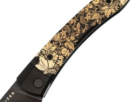 Складной нож Kizer Momo Russian Pattern, сталь Nitro-V, рукоять G10 c принтом