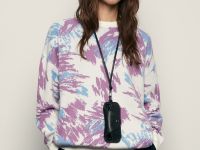 Джемпер свободного силуэта с принтом