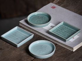 Блюдечко для туши "Бамбук" цвет: зеленый