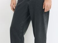 Утеплённые свободные джинсы Bow, Серый