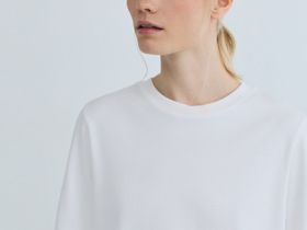 Базовый лонгслив из хлопка, Белый