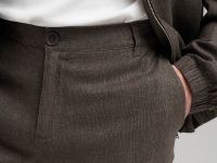 Брюки полуприлегающего кроя со льном