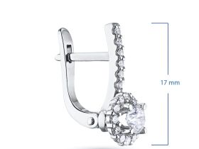 Серьги из белого золота с бриллиантами э4701сг06165200