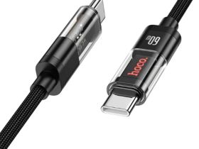 Кабель Hoco U116 Discovery Edition (Type-C) на (Type-C) 3A/60W 120см тканевая оплетка (черный)
