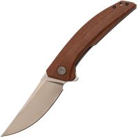 Складной нож Petrified Fish DeepSea PFP05BRMS, сталь K110, рукоять Micarta Brown
