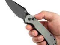 Складной нож Tenable Fenrir, сталь 14C28N, рукоять зеленая микарта