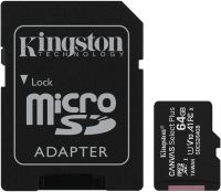 Карта памяти Kingston Canvas Select Plus microSDXC UHS-I Class 10 64 ГБ с адаптером