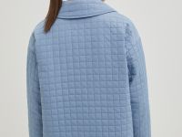 Стеганая куртка с отложным воротником на кнопках