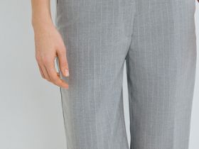 Широкие брюки из поливискозы, Серый