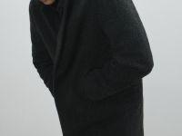 Однобортное пальто, Серый