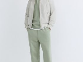 Бомбер с контрастными деталями, Бежевый