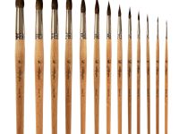 Кисть белка №1 круглая Альбатрос "Аврора" длинная ручка