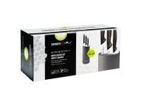 Набор из 3-х кухонных ножей Samura Golf на подставке (10, 23, 85)  в подарочной коробке