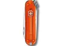 Нож перочинный Victorinox Classic SD Colors, Fire Opal, оранжевый полупрозрачный, 7 функций, 58мм
