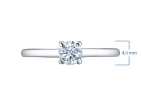 Классическое кольцо из белого золота э4712кц07132200_white