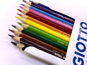 Набор карандашей акварельных Fila Giotto "COLORS" 12 цв, треугольной формы