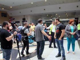 Мас-рестлинг на Центральном бульваре Батуми.