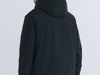 Утеплённая куртка с капюшоном, Черный