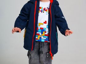 Куртка детская текстильная с полиуретановым покрытием для мальчиков (ветровка)