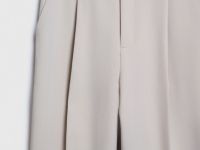 Зауженные брюки с ремнём, Бежевый