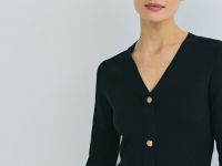 Вязаное облегающее платье, Черный