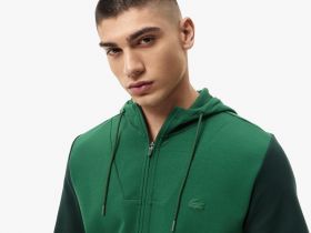 Мужской хлопковый свитшот Lacoste приталенного кроя