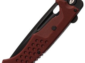 Складной нож НОКС Кугуар, сталь D2, рукоять титан/G10, красный