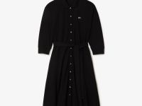 Женское платье Lacoste на пуговицах с длинным рукавом