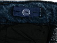 Брюки текстильные джинсовые утепленные флисом для девочек