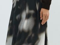 Юбка миди с принтом, Бежевый