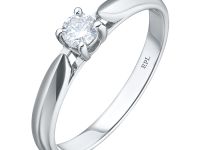 Помолвочное кольцо из белого золота с бриллиантом э4001кц03154000