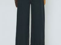 Широкие джинсы с подворотами, Синий