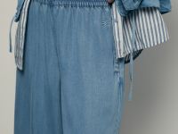 Джинсовые брюки-кюлоты из тенселя