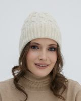 Шапка из шерсти 5W11010 бежевая