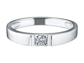 Помолвочное кольцо из белого золота с бриллиантом э4001кц06159100