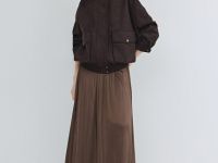 Бомбер из искусственной замши, Коричневый