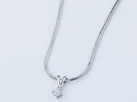 Классическая подвеска из белого золота с бриллиантом э4701пд05151900