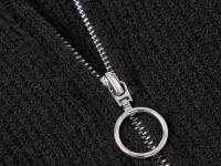 Шарф с воротником на молнии, Черный