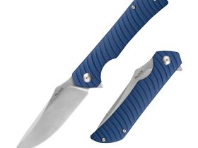 Нож складной Ruike P123-ME, сталь 14C28N, рукоять микарта, синий