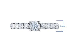 Кольцо из белого золота с бриллиантами э0901кц05166500