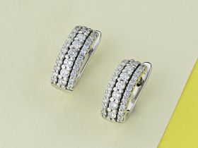 Серьги из белого золота с бриллиантами э0901сг02188100