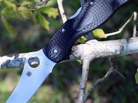 Складной нож Stretch 2 - Spyderco 90PBK2, сталь VG-10 Satin Plain, рукоять термопластик FRN, чёрный