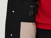 Пуховое пальто свободного силуэта с капюшоном