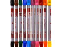 Набор фломастеров Faber-castell 10 цв двухсторонние в футляре
