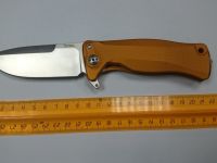 Нож складной LionSteel SR11A OS ORANGE, сталь Uddeholm Sleipner® Satin Finish, рукоять алюминий (Solid®), оранжевый